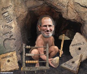 steve jobs as a caveman